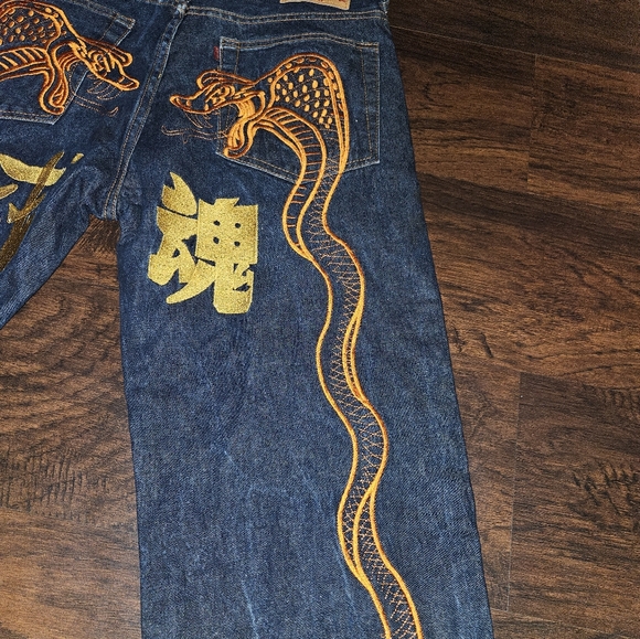 Vintage Evisu Denim Jeans Dragon - Picture 10 of 15